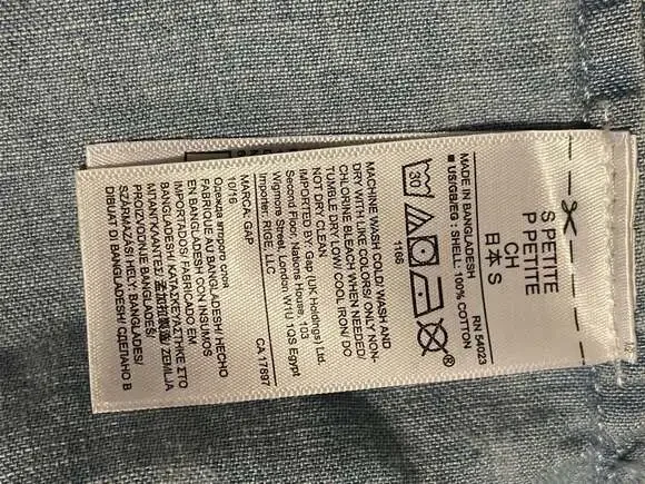 Gap 1969 Denim Bandana Print Short Sleeve Shirtdress with Pockets Sz S - Picture 7 of 7